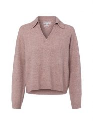 Marie Lund wełniana bluzka z domieszką alpaki Kobiety Wełna różowy, XL. Czerwone bluzki damskie Marie Lund, xl, bez wzorów, z wełny, eleganckie, bez kołnierzyka, bez ramiączek. Za 399.95 zł.