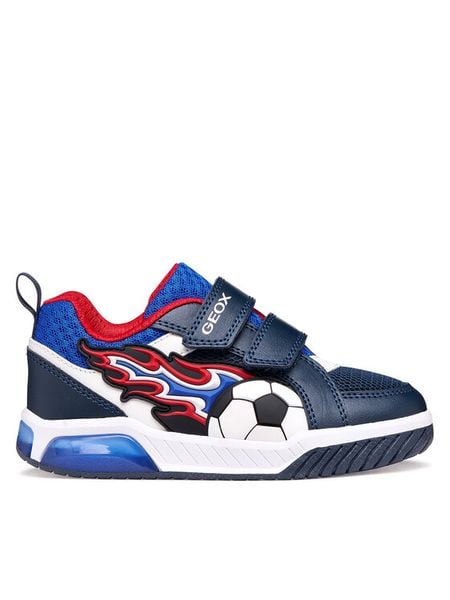 Geox Sneakersy J Inek Boy J659CB 01454 C0735 M Granatowy. Niebieskie buty sportowe chłopięce Geox, bez wzorów, ze skóry, bez zapięcia. Za 269.99 zł.