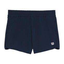 Szorty dla dziewcząt Wilson Team. Niebieskie spodenki dla dziewczynek Wilson, bez wzorów, z materiału, eleganckie. Za 159.00 zł.