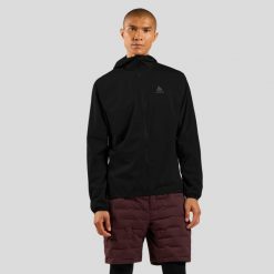 Kurtka wodoodporna męska ODLO X-Alp Waterproof Jacket. Brązowe kurtki sportowe męskie Odlo, m, bez wzorów, do biegania. Za 799.99 zł.