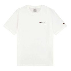 Męska Koszulka Z Krótkim Rękawem. Białe koszulki sportowe męskie Champion, m, bez wzorów, bez kołnierzyka, bez ramiączek, trekkingowe. Za 149.99 zł.