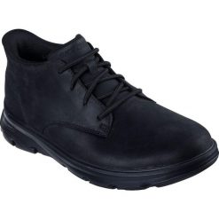 Buty sportowe męskie Skechers Arch Fit Garza Ridley. Czarne buty sportowe męskie Skechers, ze skóry, bez zapięcia. Za 399.99 zł.