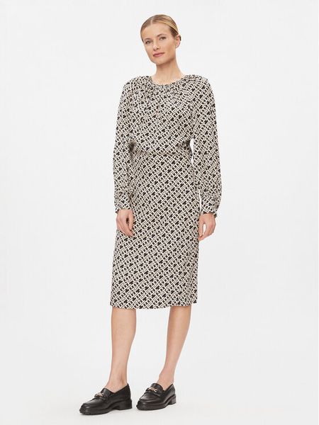 Tommy Hilfiger Sukienka codzienna WW0WW41020 Beżowy Regular Fit. Brązowe sukienki damskie Tommy Hilfiger, na co dzień, bez wzorów, z wiskozy, bez kołnierzyka, bez ramiączek, proste. Za 529.99 zł.