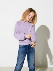 Kids ONLY Sweter Lesley 15246166 Fioletowy Regular Fit. Fioletowe swetry dla dziewczynek Kids Only, bez wzorów, z wiskozy, bez kołnierzyka, bez ramiączek, bez kaptura. Za 139.99 zł.