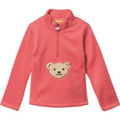 Bluza w kolorze jasnoczerwonym. Czerwone bluzy dla niemowląt Steiff, z aplikacjami, bez ramiączek, bez kaptura. W wyprzedaży za 58.95 zł.