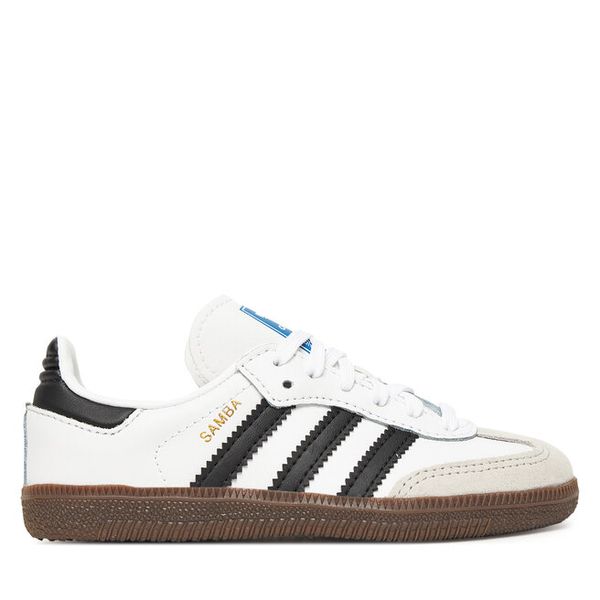 Sneakersy adidas. Białe trampki i tenisówki chłopięce Adidas, bez wzorów, bez zapięcia. Za 129.99 zł.
