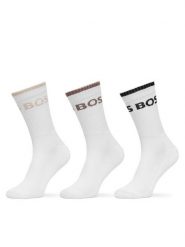 BOSS Skarpety długie 50510168 Biały. Białe skarpety męskie Boss, bez wzorów, z bawełny. Za 109.99 zł.