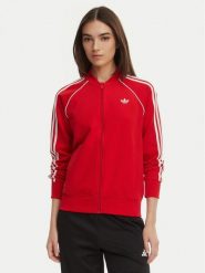 Adidas Bluza adicolor SST Classic KD3782 Czerwony Regular Fit. Czerwone bluzy damskie Adidas, l, bez wzorów, z bawełny, bez kaptura. Za 329.99 zł.