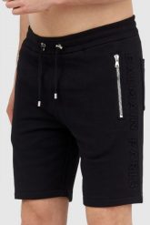 BALMAIN Bawełniane szorty męskie z wypukłym logo. Czarne szorty męskie Balmain, l, bez wzorów, z bawełny. W wyprzedaży za 1,599.99 zł.