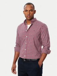 Tommy Hilfiger Koszula Flex Poplin MW0MW44595 Czerwony Regular Fit. Czerwone koszule męskie Tommy Hilfiger, m, bez wzorów, z bawełny, bez kołnierzyka, bez ramiączek. Za 369.99 zł.