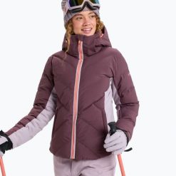 Kurtka snowboardowa damska ROXY Snowdrift. Czerwone kurtki snowboardowe damskie Roxy, l, bez wzorów, z materiału, długie, bez kaptura, snowboardowy. Za 1,013.10 zł.