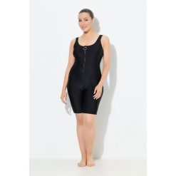 Damski Kostium kąpielowy długie nogawki bez miękkich miseczek. Czarne kostiumy jednoczęściowe damskie Ulla Popken, l, bez wzorów, z elastanu, sportowe, plus size, do pływania. Za 294.99 zł.