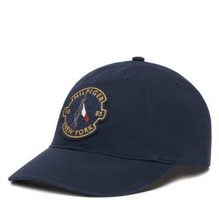 Czapka z daszkiem Tommy Hilfiger. Niebieskie czapki i kapelusze męskie Tommy Hilfiger, bez wzorów. Za 179.99 zł.