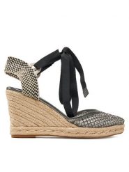 Guess Espadryle FLJCHA FAB04 Szary. Szare sandały damskie Guess, z aplikacjami, z materiału, bez obcasa, bez zapięcia. W wyprzedaży za 469.99 zł.