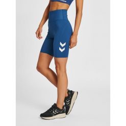 Damskie wysokie szorty Hummel MT Grace. Niebieskie szorty sportowe damskie Hummel, na jesień, xl, bez wzorów, z elastanu, klasyczne, z standardowym stanem, na fitness i siłownię. Za 212.45 zł.