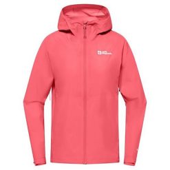 Kurtka przeciwdeszczowa damska Jack Wolfskin Prelight 2.5L LT. Czerwone kurtki damskie Jack Wolfskin, l, bez wzorów, bez kaptura, trekkingowe. Za 559.99 zł.