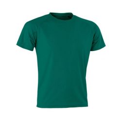 Męska Koszulka Impact Aircool. Zielone koszulki sportowe męskie SPIRO, m, bez wzorów, bez kołnierzyka, bez ramiączek, trekkingowe. Za 34.99 zł.