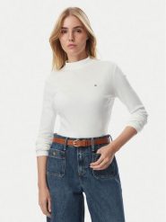 Tommy Hilfiger Bluzka Cody WW0WW47307 Biały Slim Fit. Białe bluzki damskie Tommy Hilfiger, xs, bez wzorów, z bawełny, bez kołnierzyka, bez ramiączek. Za 211.99 zł.