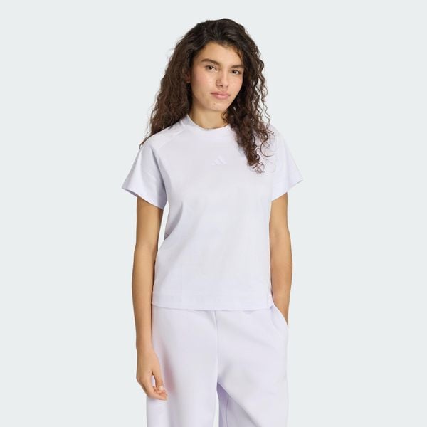 KOSZULKA SOFT LUX. Fioletowe koszulki sportowe damskie Adidas, xl, bez wzorów, z bawełny, bez kołnierzyka, bez ramiączek, na fitness i siłownię. Za 149.00 zł.