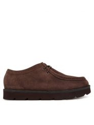 Clarks Półbuty Meare Walla 26182840 Brązowy ciemny. Brązowe półbuty na co dzień męskie Clarks, ze skóry, bez zapięcia. Za 479.99 zł.