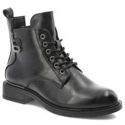 Czarne Botki Vinceza Klasyczne Buty Damskie. Czarne kozaki damskie VINCEZA, z jeansu, bez obcasa, na obcasie. Za 152.99 zł.