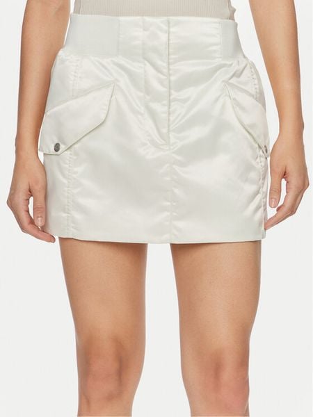 Calvin Klein Jeans Spódnica mini J20J223317 Écru Regular Fit. Spódnice damskie Calvin Klein Jeans, s, bez wzorów, z jeansu, mini. Za 249.99 zł.