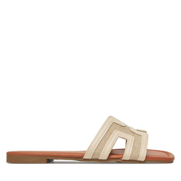 Klapki DeeZee. Brązowe klapki damskie DeeZee, bez wzorów, bez obcasa. Za 89.99 zł.