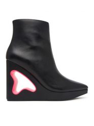 United Nude Botki Void Bootie 110300116 Czarny. Czarne botki damskie United Nude, ze skóry, bez obcasa, na koturnie, bez zapięcia. Za 2,379.00 zł.