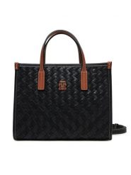 Tommy Hilfiger Torebka Th City Mini Tote AW0AW18393 Czarny. Czarne torebki do ręki damskie Tommy Hilfiger, bez wzorów, ze skóry, bez dodatków. Za 649.99 zł.