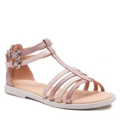 Sandały Geox. Białe sandały dziewczęce Geox, bez zapięcia. Za 249.99 zł.