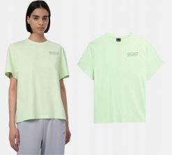 T-SHIRT DAMSKI 4F KOSZULKA SPORTOWA BAWEŁNIANA TTSHF344. Zielone koszulki sportowe damskie 4f, uniwersalny, bez wzorów, z bawełny, bez kołnierzyka, bez ramiączek, na fitness i siłownię. Za 58.33 zł.