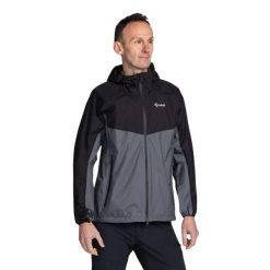 Męska kurtka hardshell Kilpi HURRICANE-M. Czarne kurtki sportowe męskie Kilpi, m, bez wzorów, z hardshellu, trekkingowe. Za 525.33 zł.