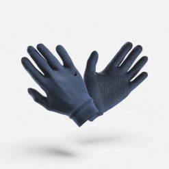 Rękawiczki tenisowe dla dzieci Artengo. Czarne rękawiczki dziecięce KUIKMA, bez wzorów, z materiału. Za 34.99 zł.