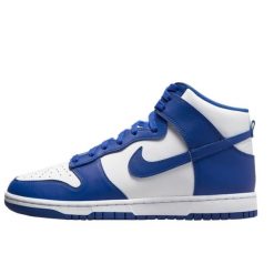 Buty do chodzenia dla dorosłych Nike Dunk High Game Royal. Białe obuwie sportowe damskie Nike, bez wzorów, z materiału, trekkingowe. Za 1,302.95 zł.