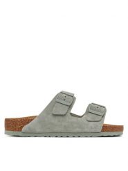 Birkenstock Klapki Arizona zamsz 1029146 Zielony. Zielone klapki męskie Birkenstock, ze skóry. Za 359.99 zł.