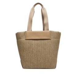 Torebka Calvin Klein. Brązowe torebki shopper damskie Calvin Klein, bez wzorów, bez dodatków. Za 339.99 zł.