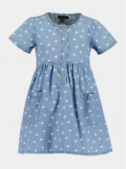 Blue Seven Sukienka codzienna 734134 X Niebieski Regular Fit. Niebieskie sukienki dla dziewczynek Blue Seven, bez wzorów, z bawełny, bez ramiączek. Za 79.99 zł.