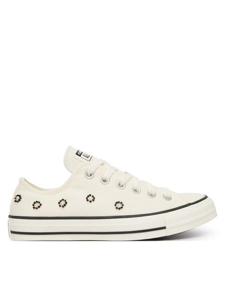 Converse Trampki Chuck Taylor All Star Beads A17784C Écru. Białe trampki i tenisówki damskie Converse, bez wzorów, z materiału, retro, bez zapięcia. Za 325.99 zł.