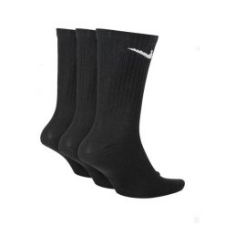Skarpety Nike Everyday Cushioned Crew. Czarne legginsy sportowe męskie Nike, bez wzorów, do piłki nożnej. Za 56.99 zł.