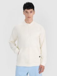 4F Bluza dresowa nierozpinana bez kaptura męska - biała L. Białe bluzy męskie 4f, l, bez wzorów, z bawełny, bez kaptura. Za 159.99 zł.