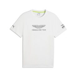 Męska koszulka PUMA x ASTON MARTIN ARAMCO F1® TEAM Essentials PUMA. Białe koszulki sportowe męskie Puma, m, bez wzorów, bez kołnierzyka, bez ramiączek, trekkingowe. Za 179.00 zł.