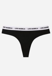 Czarne Majtki Stringi z Bawełną Ozdobione Napisami Amero. Czarne stringi damskie Renee, l, bez wzorów, z bawełny. Za 7.99 zł.