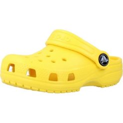 Klapki Crocs Model Classic Clog T Kolor żółty. Żółte klapki damskie Crocs, bez wzorów, z gumy, bez obcasa. Za 175.99 zł.