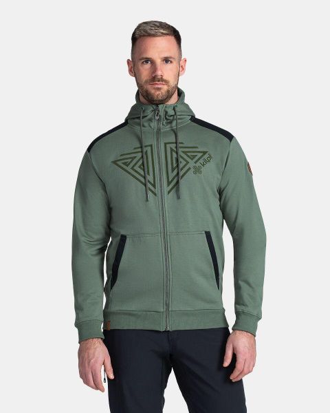Męska bluza Kilpi ADELAN-M. Zielone bluzy męskie Kilpi, m, bez wzorów, z bawełny, z kapturem. Za 189.67 zł.
