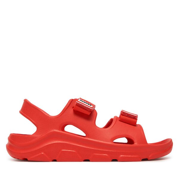 Sandały Hunter. Czerwone sandały chłopięce Hunter, bez zapięcia. Za 99.99 zł.