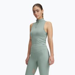 Koszulka treningowa damska Under Armour Vanish Elite Vent Tank. Zielone koszulki sportowe damskie Under Armour, xs, bez wzorów, bez kołnierzyka, bez ramiączek. Za 149.99 zł.