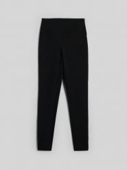 4F Legginsy dzianinowe damskie - czarne S. Czarne legginsy damskie 4f, s, bez wzorów, z bawełny. Za 129.99 zł.