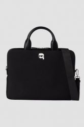 KARL LAGERFELD Czarna aktówka Ikon Neop. Czarne torby na laptopa damskie KARL LAGERFELD, bez wzorów. W wyprzedaży za 468.99 zł.