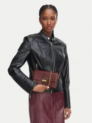 Just Cavalli Portfel 81RA5PA6 ZSA89 Bordowy. Czerwone portfele damskie Just Cavalli, bez wzorów, ze skóry. Za 689.99 zł.