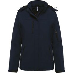 Parka dla kobiet Kariban Softshell doublée capuche. Niebieskie kurtki damskie KARIBAN, na zimę, bez wzorów, z softshellu, z kapturem. W wyprzedaży za 368.00 zł.